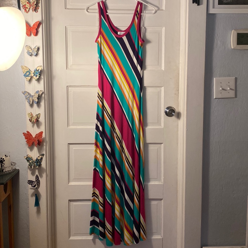 Calvin Klein striped spring dress